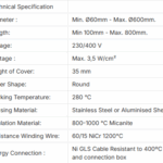 SAFI Mica geïsoleerde luchtgekoeld verwarmingselement MH-404