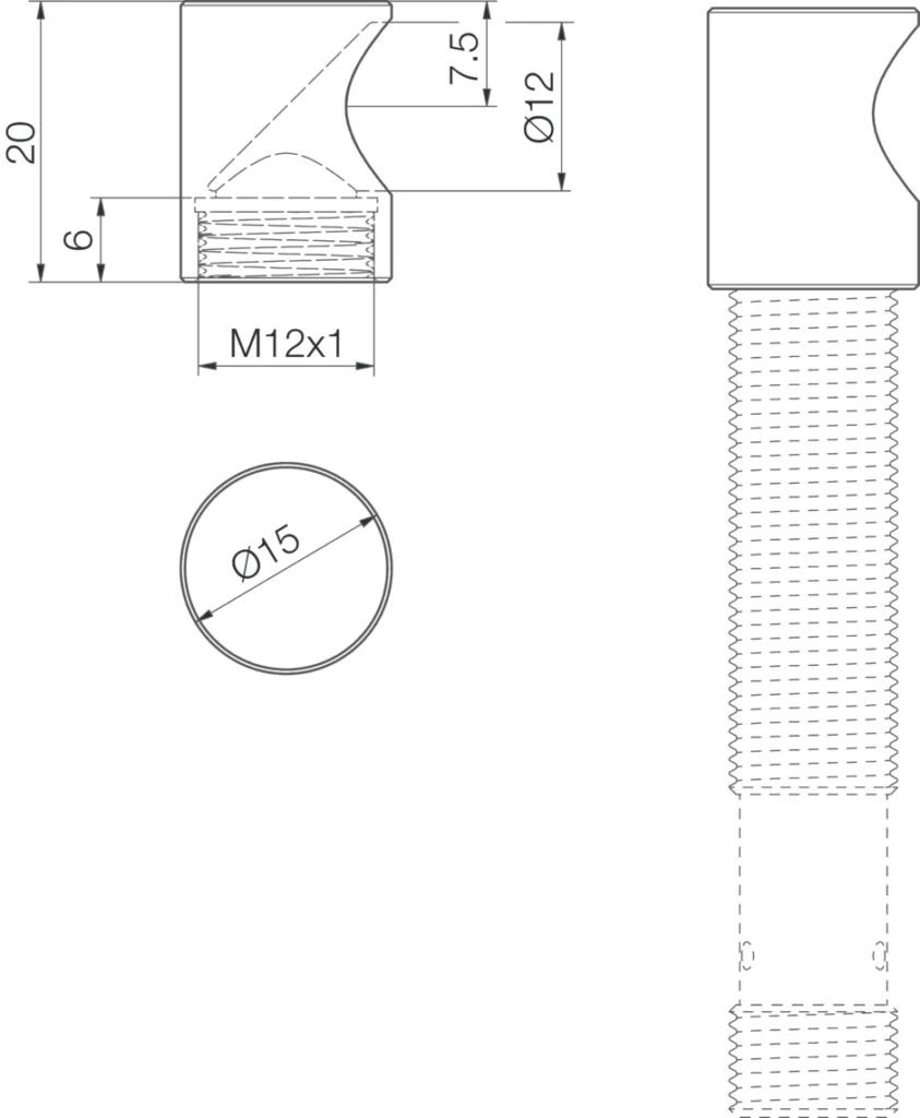 US-UW-12, Deflection sound by 90° For ultrasound sensors M12
