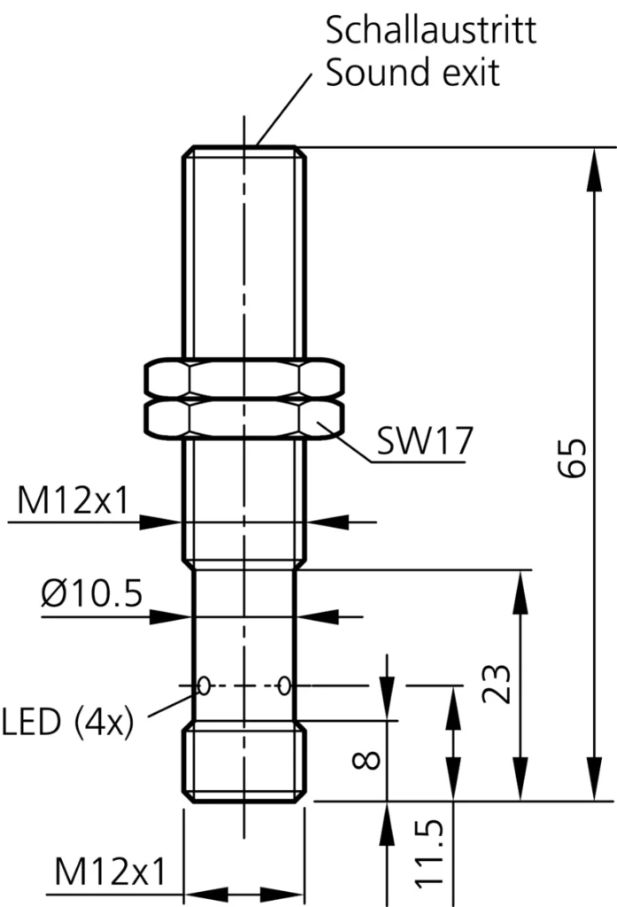 Ultrasonic sensor US 12 M 400 G3-B4 Di-Soric