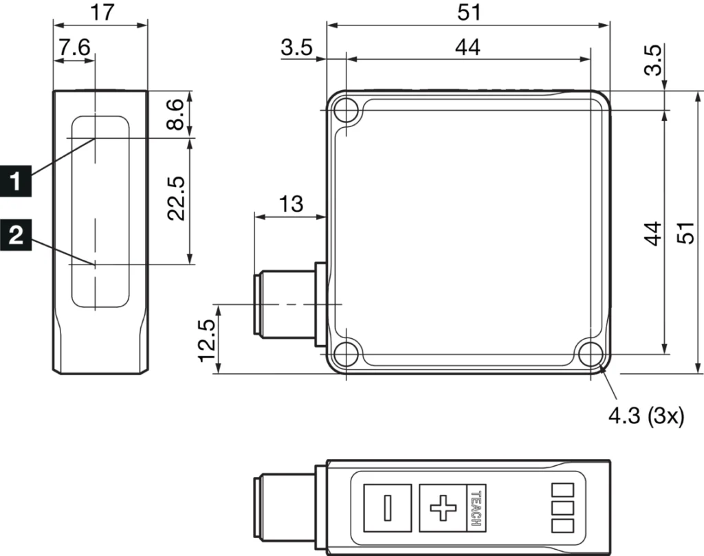 laser sensor LVHT52-500G3-B4 Di-Soric