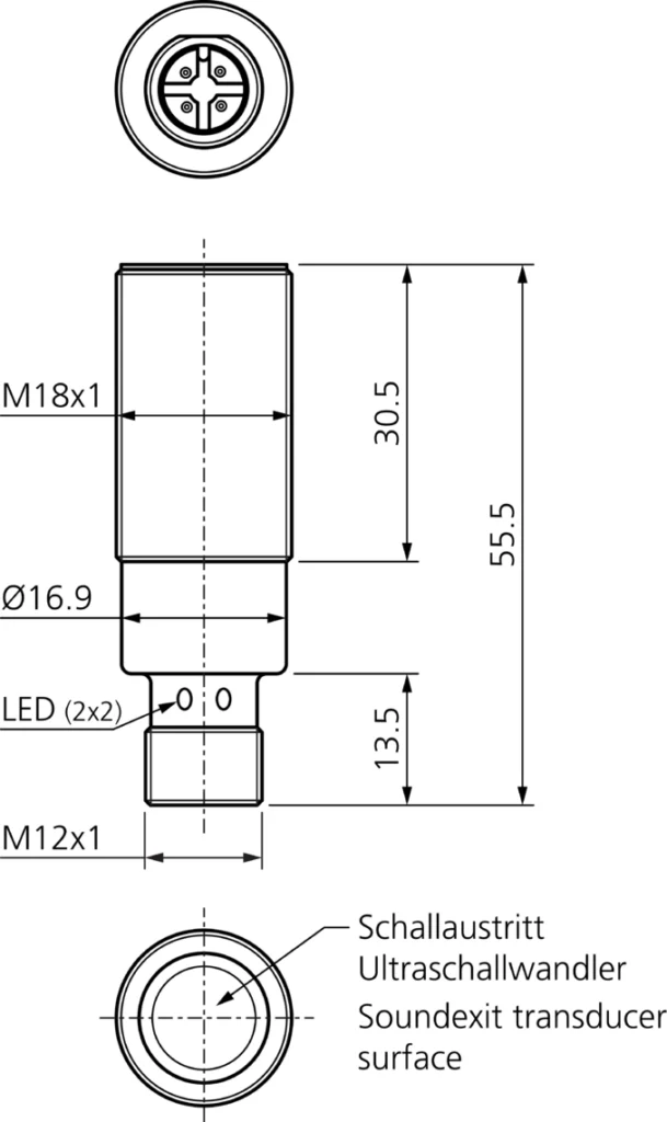 Ultrasoon sensor US 18 M 1500 G3-B4 Di-Soric