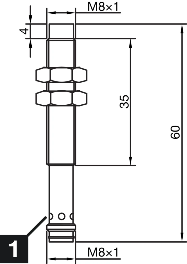 Inductieve naderingschakelaar INS-M08-N04PS-T3 Di-soric