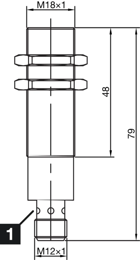 Inductieve proximity sensor INS-M18-B08PO-B3 Di-soric