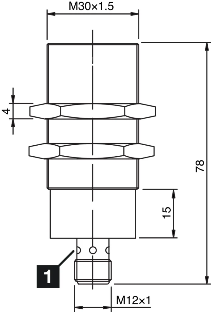 Inductieve benadering schakelaar INS-M30-B15PS-B3 Di-Soric