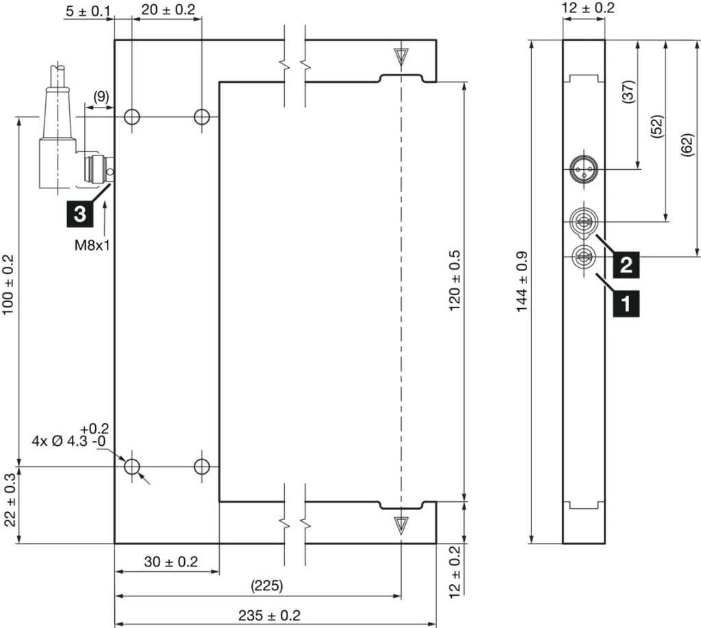 Vorksensor OGU 120/205 G3/T3 Di-Soric output high speed