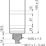 Signaalzuil SBT-RGB-R50-3S-B5 Di-Soric