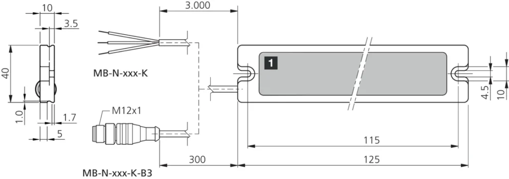 Machine Illumination MB-N-126-K-B3 Di-Soric (vervangt MB-100