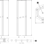 FMC-EB1700R, 2 adjustable fixing brackets