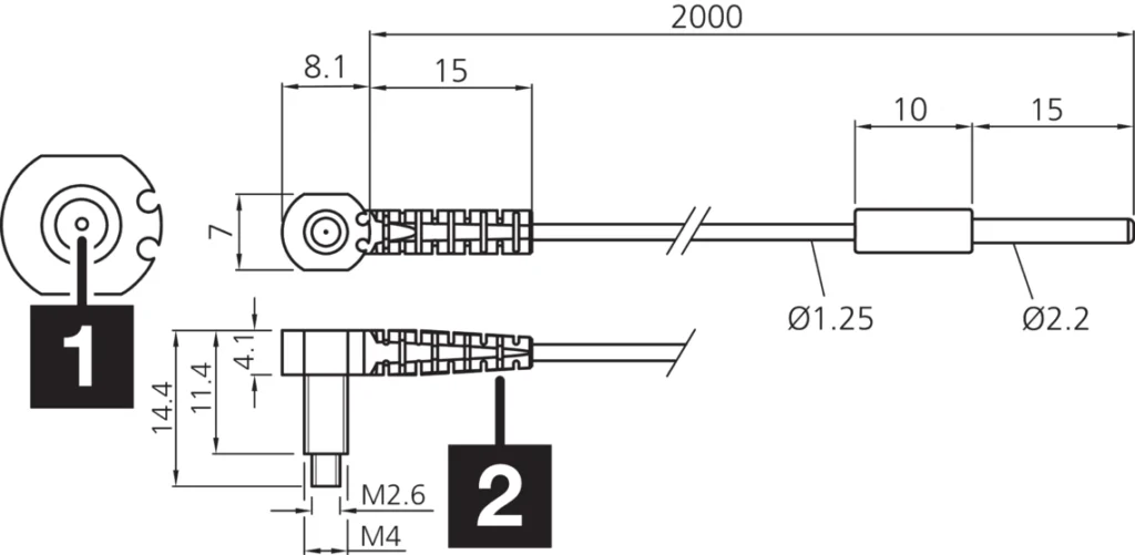 Glasvezel zender-ontvanger KLER-M4-T2-0.5 Di-Soric