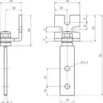 Montagebeugels voor lichtscherm SFB-E180 Fabr. Di-Soric