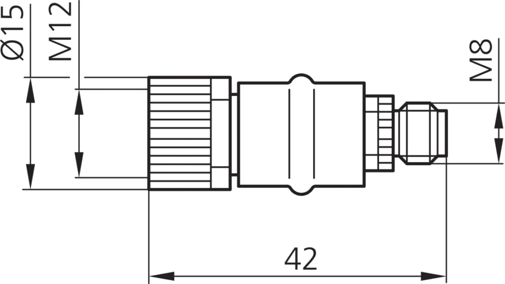 Connection adapter plug M8K4/M8S3 Di-|Soric