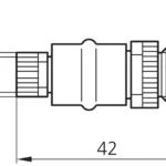 Adapter plug M8K/M12S/4 Di-Soric