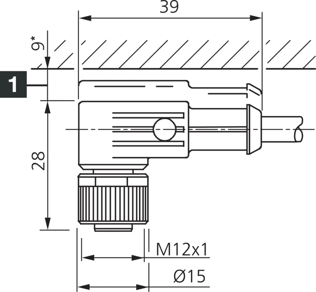 Connection cable VKHM-W-10/4 Di-Soric