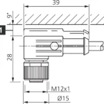 Connection cable VKHM-W-10/4 Di-Soric